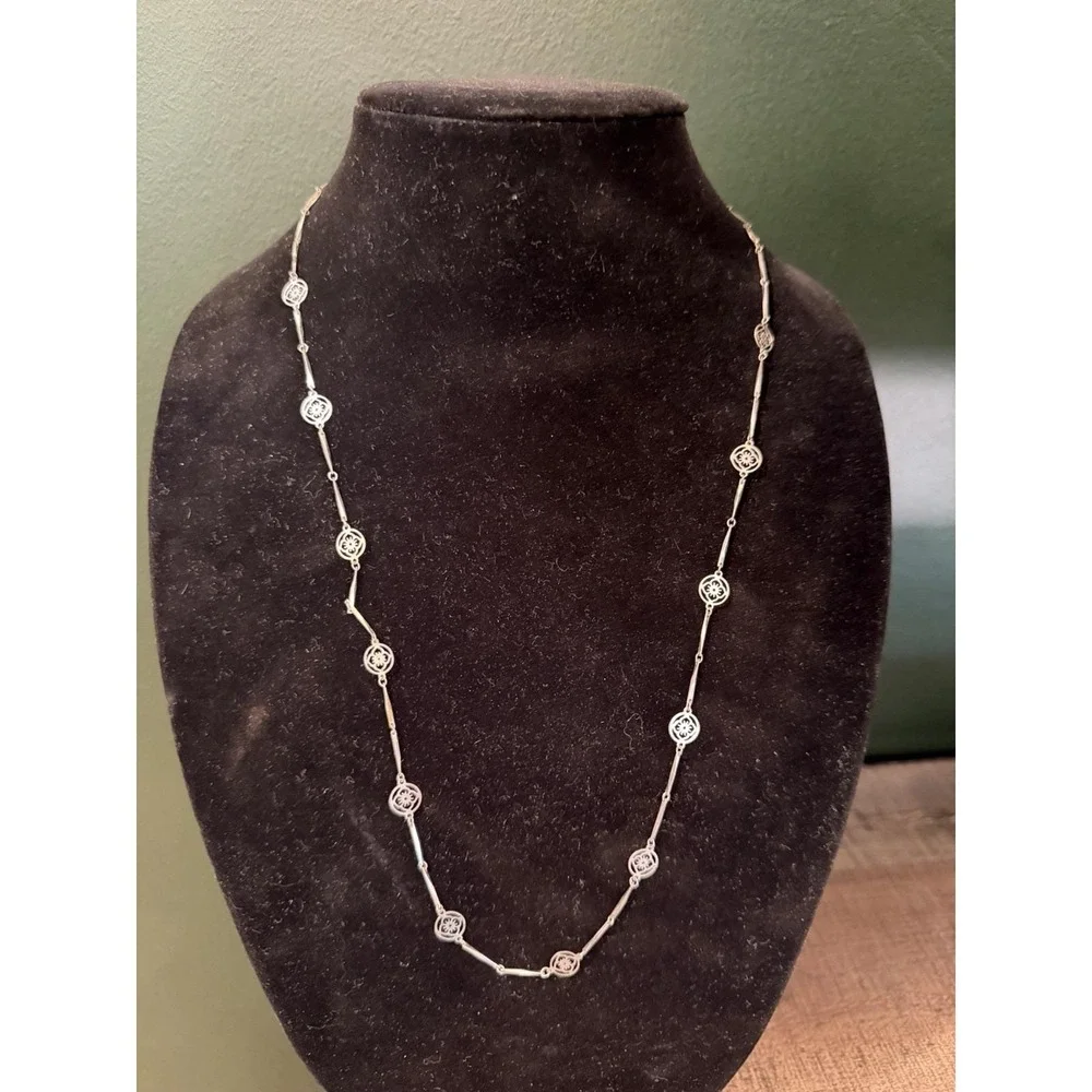 VTG Silver Tone Necklace Lot 3 AVON Chunky Statement Chain 80s 90s Retro